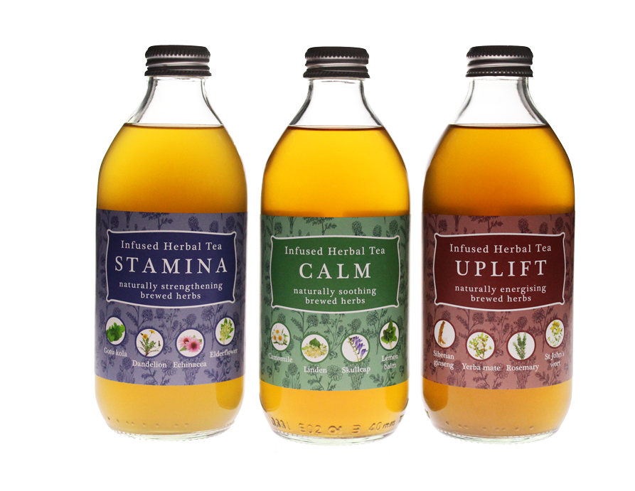 3 herb water bottles